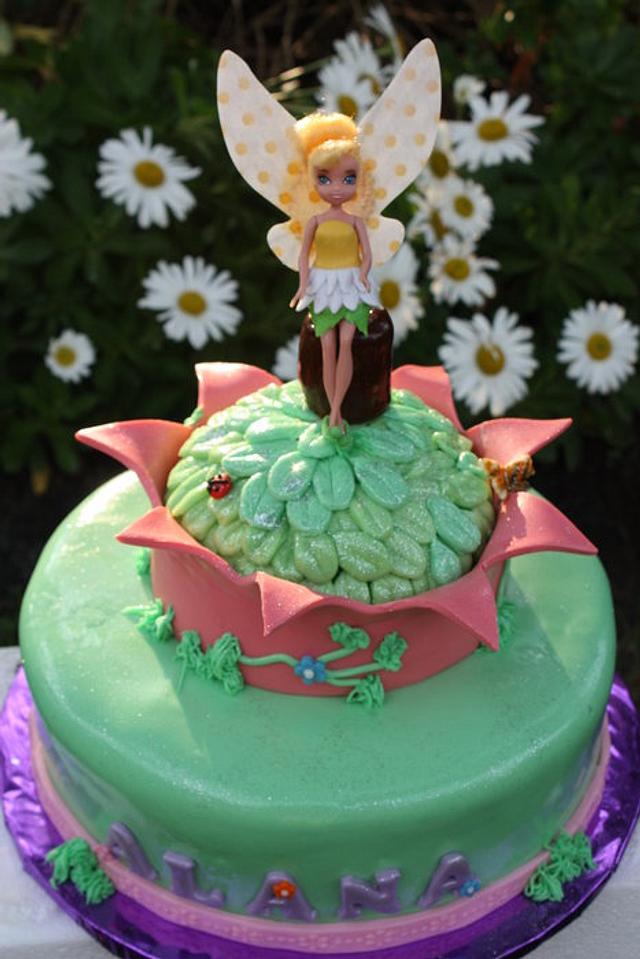 Tinkerbell Cake - Decorated Cake by Pam and Nina's Crafty - CakesDecor