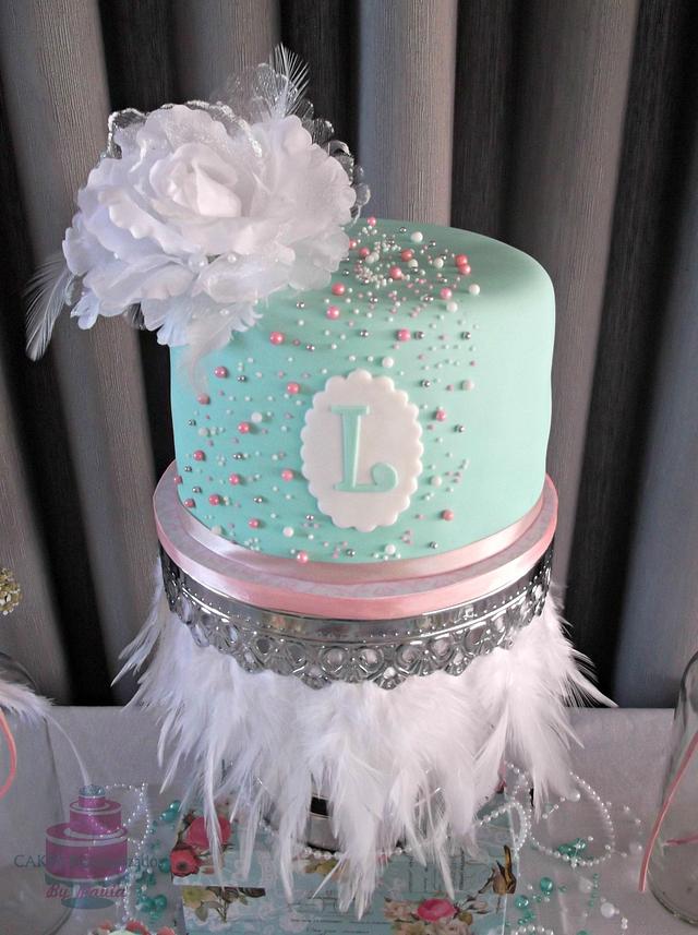 Mint green colored cake Cake by CakesByPaula CakesDecor Mint green colored cake Cake by CakesByPaula CakesDecor