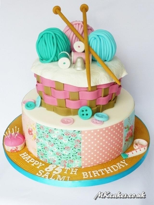 Knitting cake Decorated Cake by Iwona MKcakes.co.uk CakesDecor