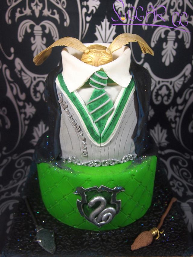 slytherin cake Cake by suGGar GG CakesDecor