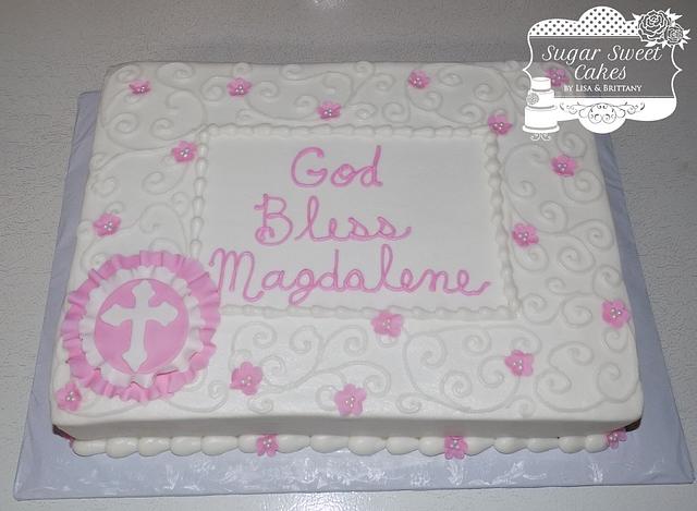 Baptism - Decorated Cake by Sugar Sweet Cakes - CakesDecor