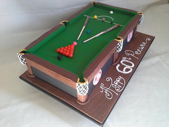 Snooker Table Cake - Cake by MJ'S Cakes - CakesDecor