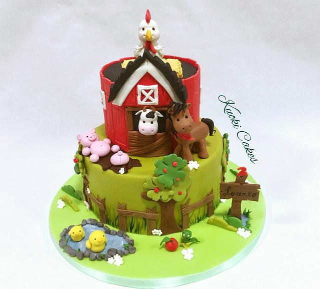 Farm cake Birthday - Decorated Cake by Donatella - CakesDecor