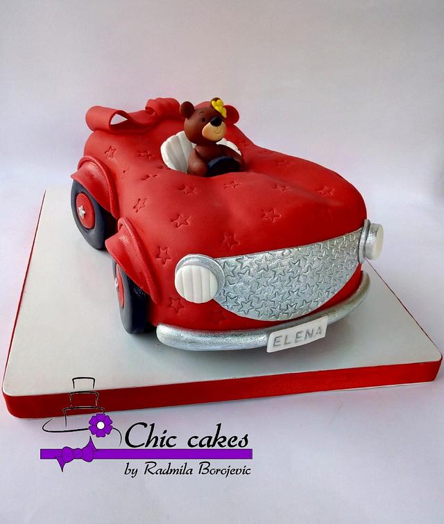 3d baby car cake