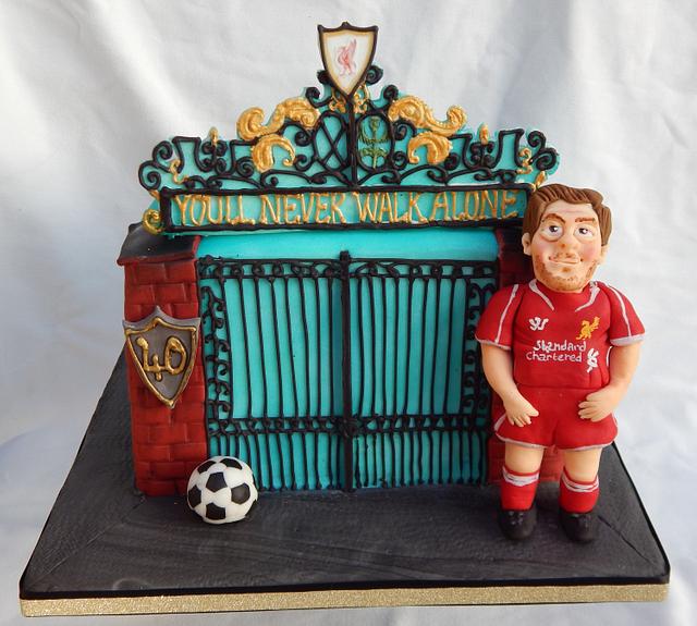 Liverpool FC Gates cake Decorated Cake by Elizabeth CakesDecor