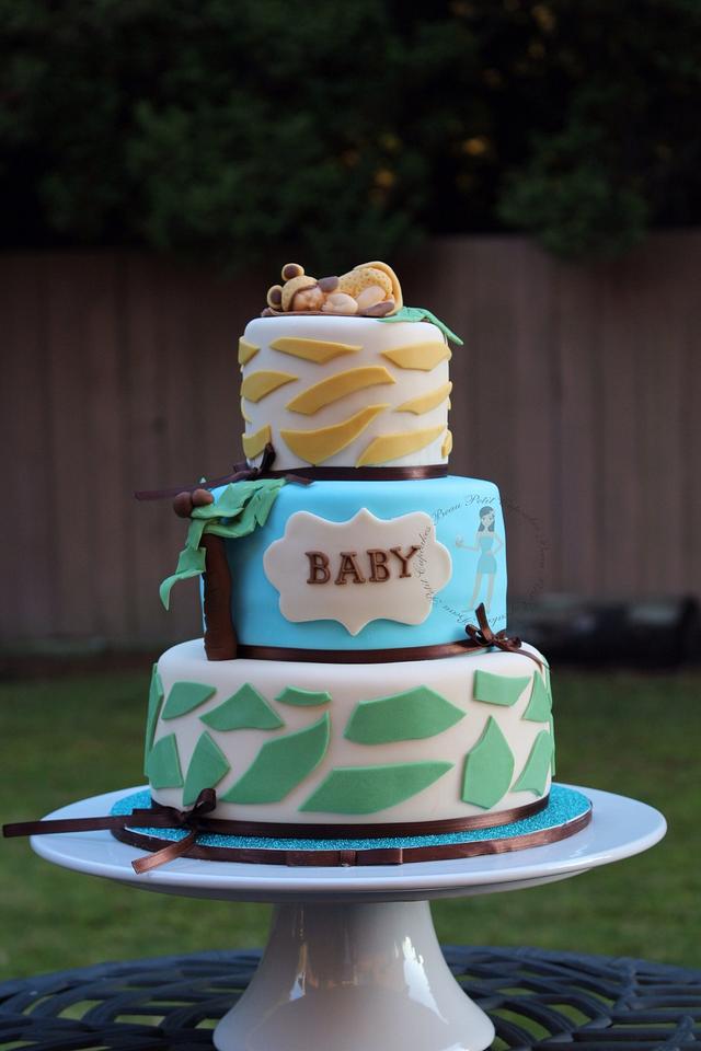 Baby Lion in a Jungle Cake by Beau Petit Cupcakes