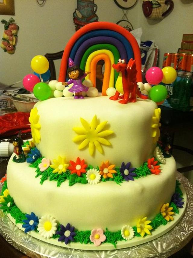 dora birthday cake