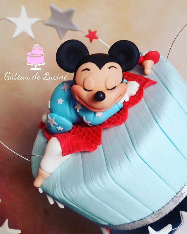 Sleeping Baby Mickey Mouse Cake By Gateau De Lucine Cakesdecor