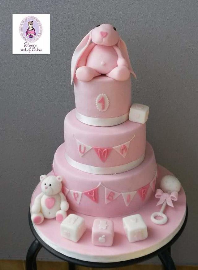 Baby Girl Bunny Cake - Cake By Elenasartofcakes - Cakesdecor