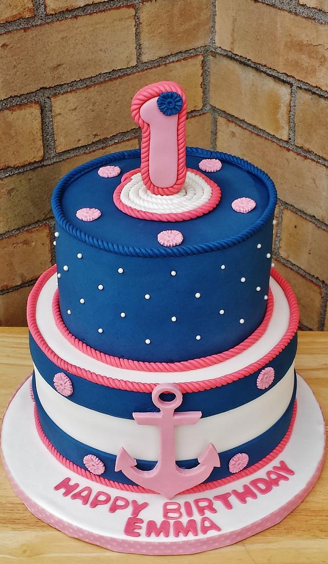 Sailor Girl 1st. Birthday Cake