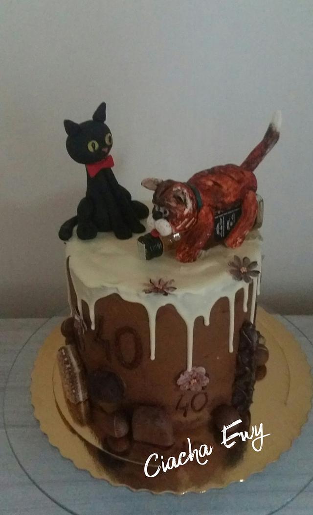 Cat &dog - Cake by Ewa - CakesDecor