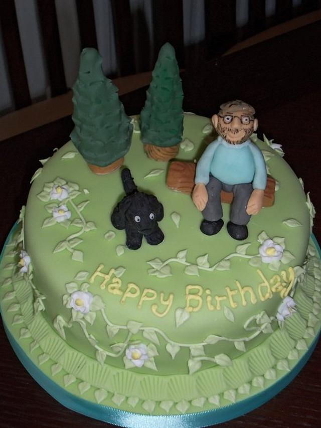 Dog man clearance birthday cake