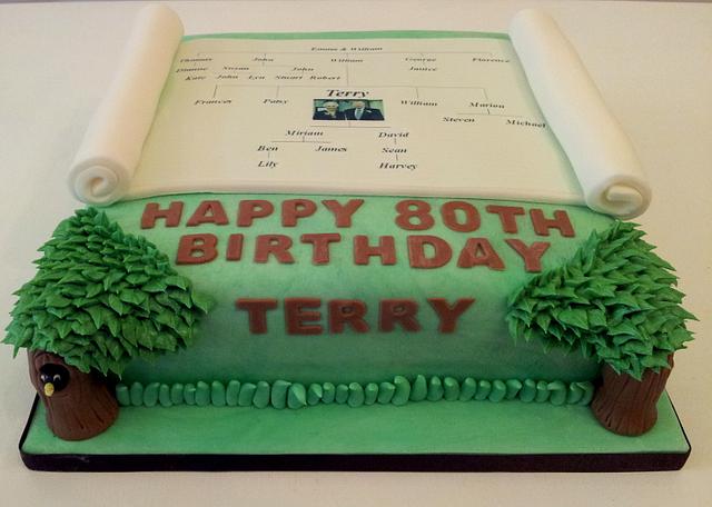 Family Tree Birthday Cake
