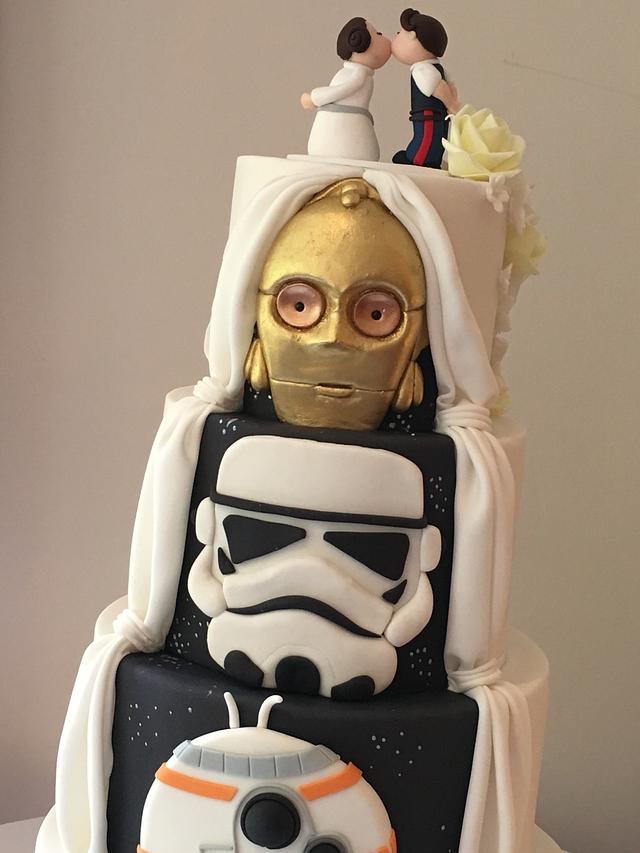 Hidden surprise wedding cake