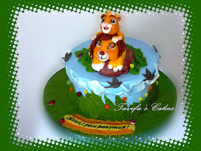 The lions on the cake - Cake by Tania - CakesDecor