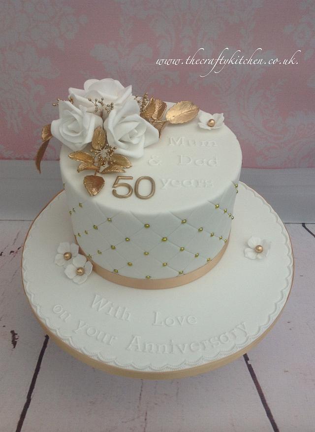 50 Golden Years - Decorated Cake by The Crafty Kitchen - - CakesDecor