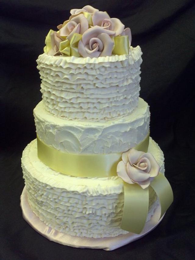 Roses and Ruffles - Decorated Cake by Elyse Rosati - CakesDecor
