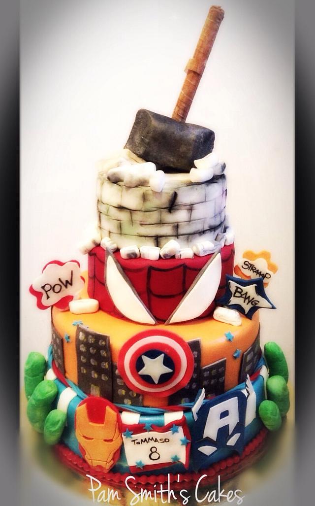 The Avengers Cake..... We specialise in 3D- 6D Designer Cakes and favours  for #weddingcakes #anniversarycakes #birthdaycakes #b… | Cake designs,  Avenger cake, Cake