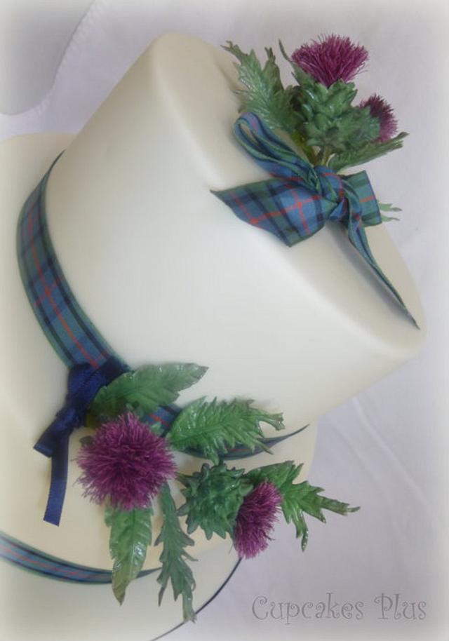 Scottish Thistle Wedding Cake Cake By Janice Baybutt Cakesdecor