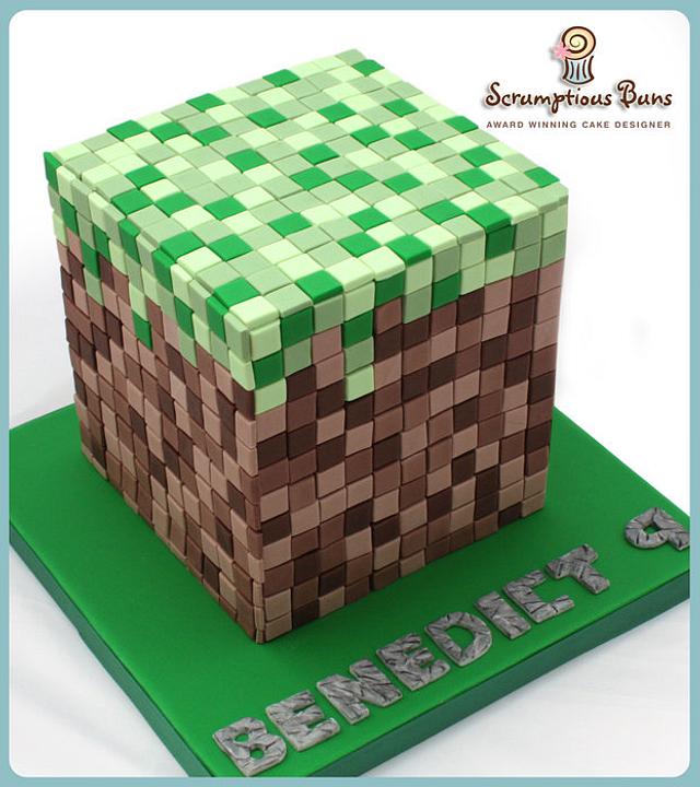 Minecraft Cake - Decorated Cake by Scrumptious Buns - CakesDecor