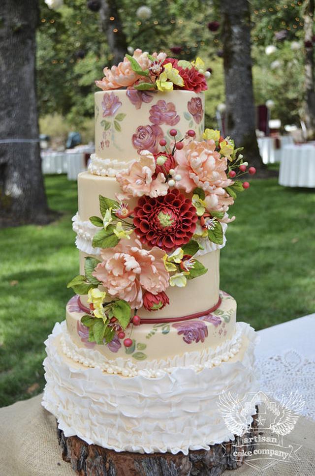 Rustic Country Wedding Cake Cake By Liz Marek Cakesdecor