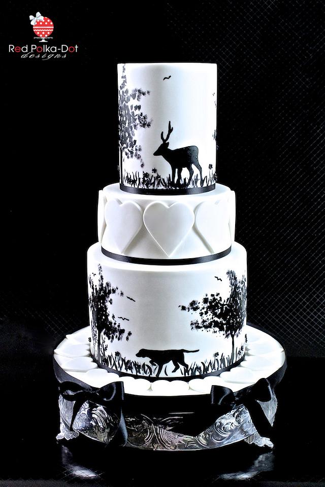 Personalized antlers monogram cake topper,hunting wedding cake topper, –  DokkiDesign