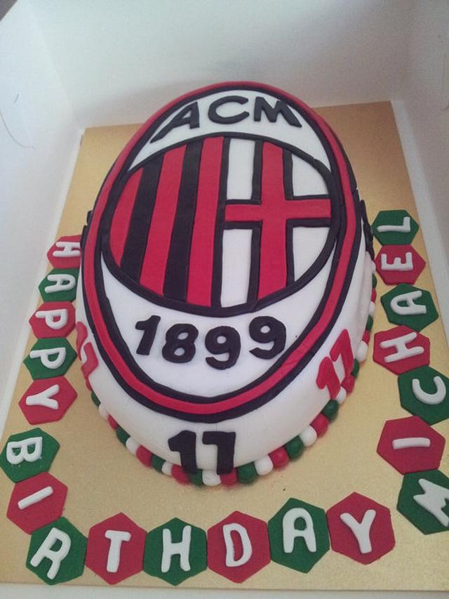 AC Milan Logo Soccer Cake - Cake by DolceSofia - CakesDecor