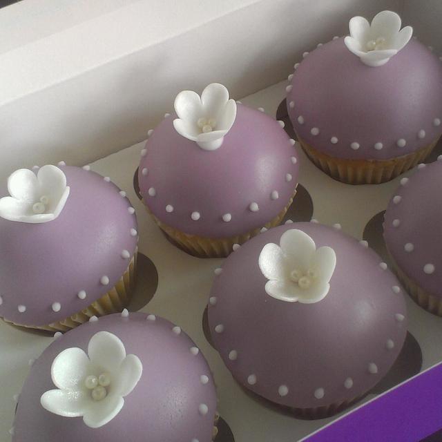 Purple domed cupcakes. Decorated Cake by Amy CakesDecor