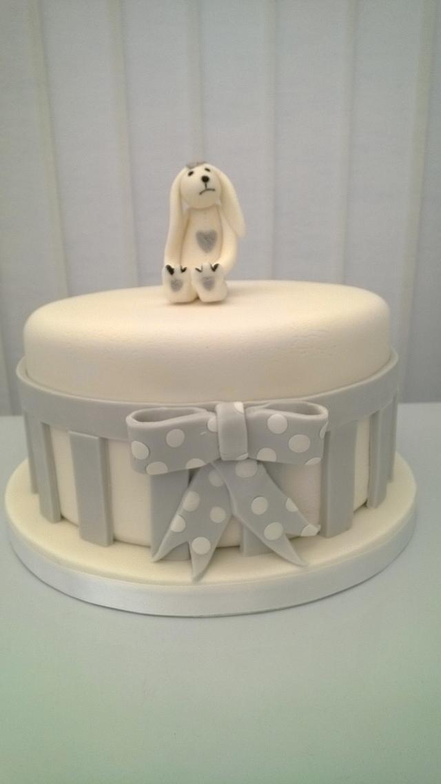 Bunny Baby Shower Cake - Decorated Cake by Combe Cakes - CakesDecor