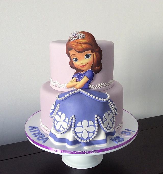 Sofia The first 3 tier cakes & cupcakes tutorial | Character theme birthday  cake tutorial - YouTube