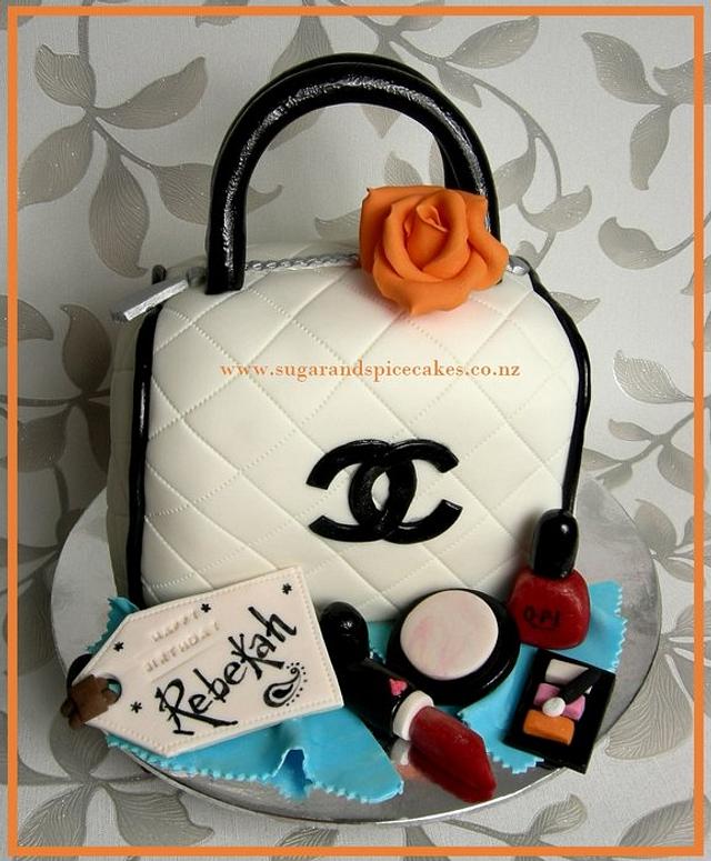 SAB Cakes!: Chanel Diaper Bag Cake