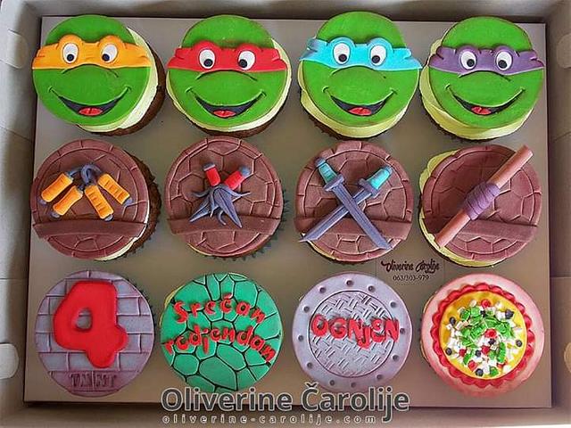 Cupcakes Ninja Turtles Cake By Oliverine Carolije Cakesdecor