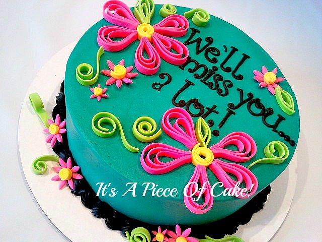 Going Away Buttercream W Fondant Accents Cake By Cakesdecor