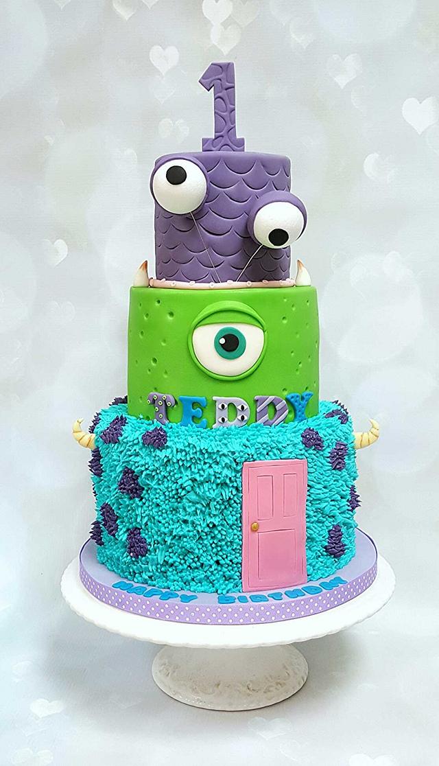 Monster Inc Cake - Decorated Cake By Vanilla Iced - Cakesdecor