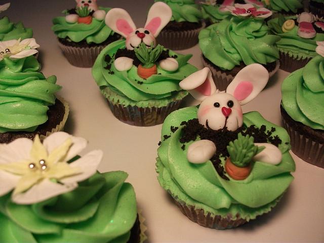 Easter Bunny cupcakes - Cake by SugarAllure - CakesDecor