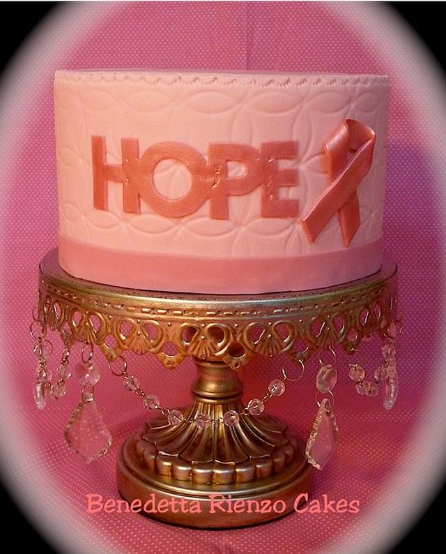 Hope for Breast Cancer Awareness - Decorated Cake by - CakesDecor