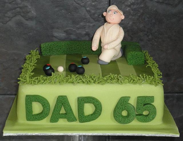 bowling green, bowls birthday cake
