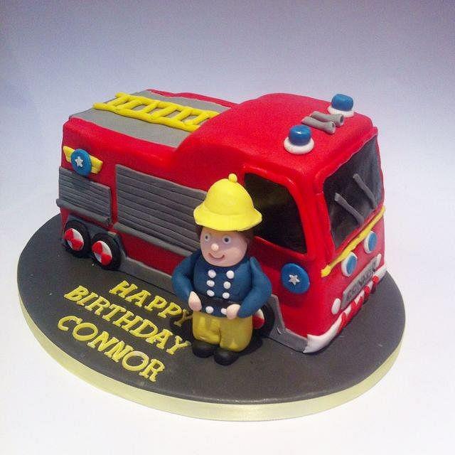 Fireman Sam Cake - Decorated Cake By Claire Lawrence - Cakesdecor