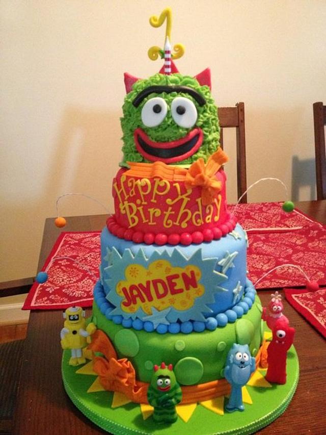 Yo Gabba Gabba 1st Birthday Cake - Cake By - CakesDecor