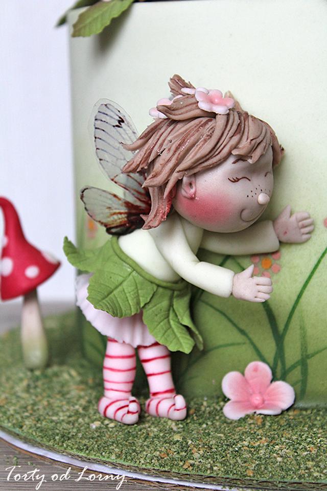 Flower Fairy and slug