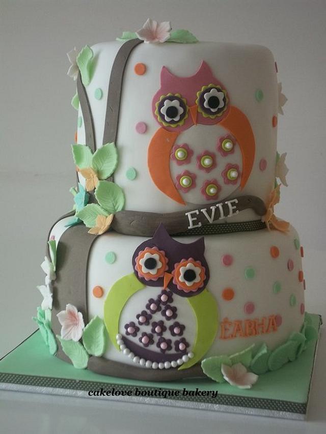 Eabha And Evie Decorated Cake By Adriani Dennis Cakesdecor