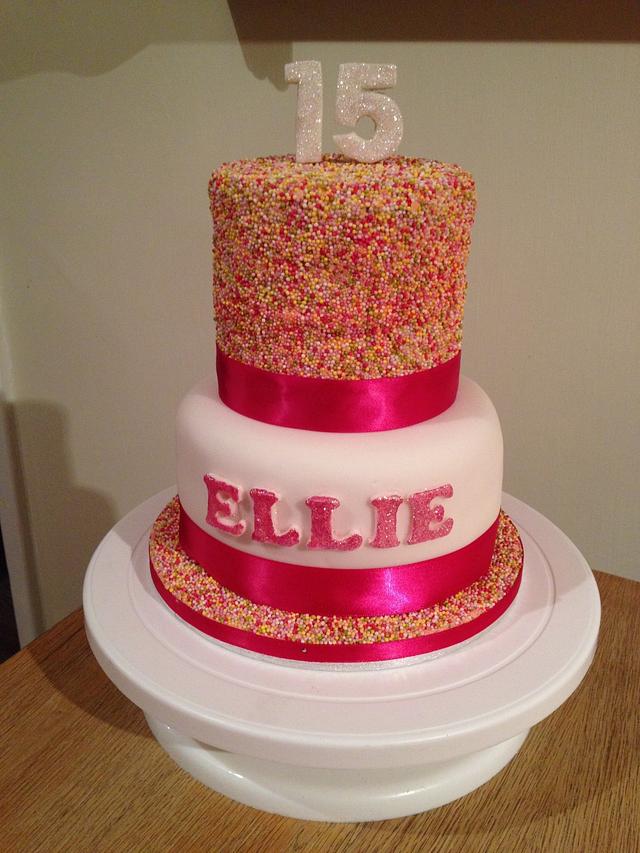 Sprinkle Cake Decorated Cake by Donna Sanders CakesDecor