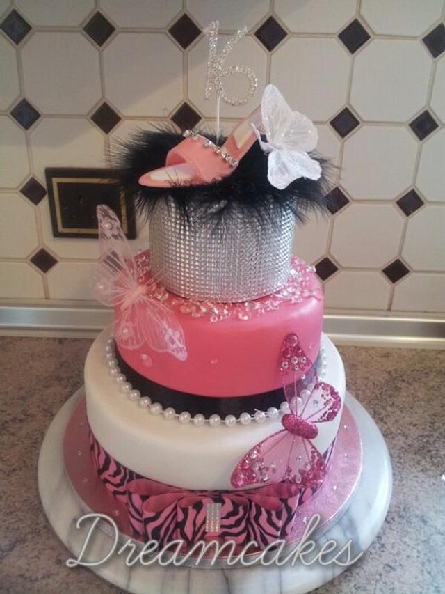 3 tier butterfly cake - Cake by Tracey - CakesDecor