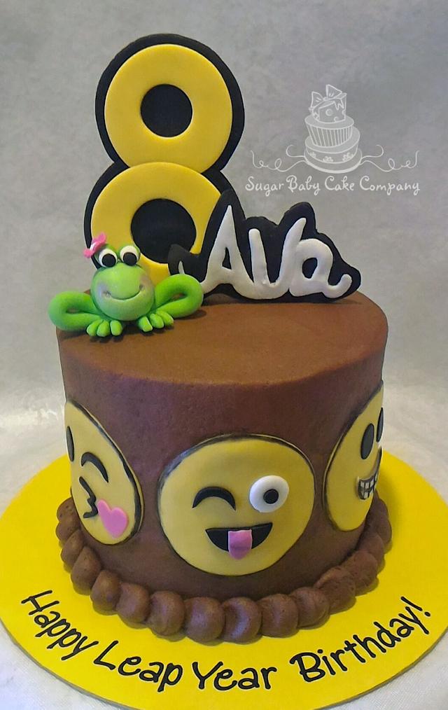 Emoji "Leap Year" Birthday Cake