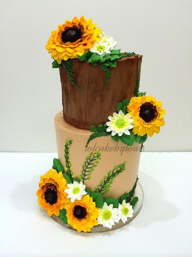 Sunflower - Decorated Cake by Louis Ng - CakesDecor