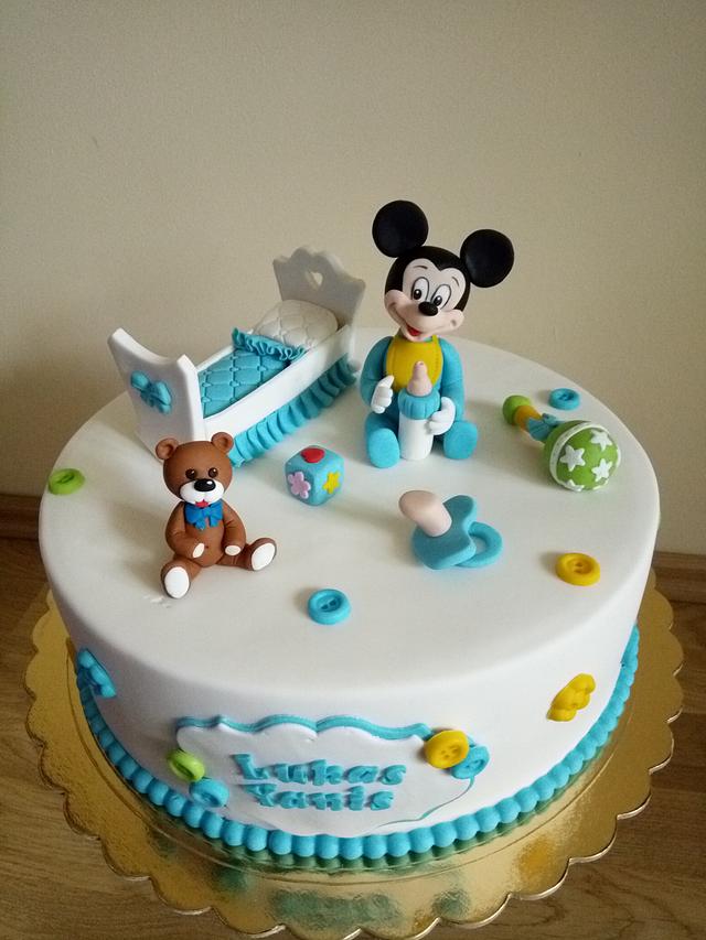 Baby Mickey cake Cake by Gabriela Doroghy CakesDecor Baby Mickey cake Cake by Gabriela Doroghy CakesDecor