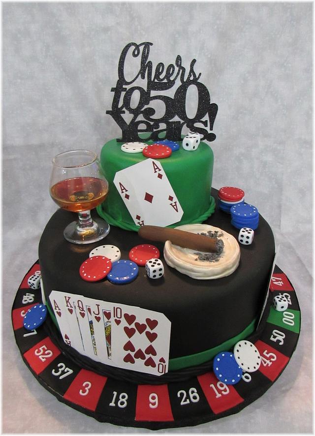 Casino Birthday Cake Decorated Cake By Susan Russell CakesDecor