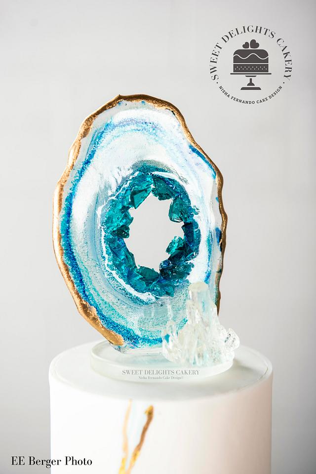 Agate Geode Wedding Cake