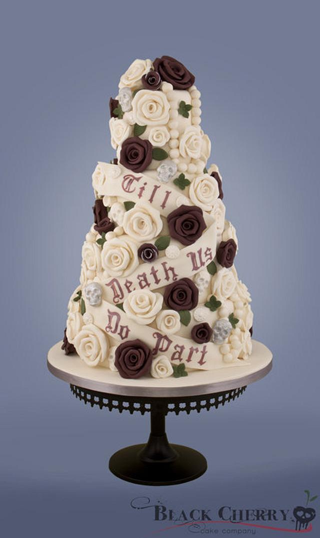 Crimson Till Death Us Do Part Decorated Cake By Little Cakesdecor