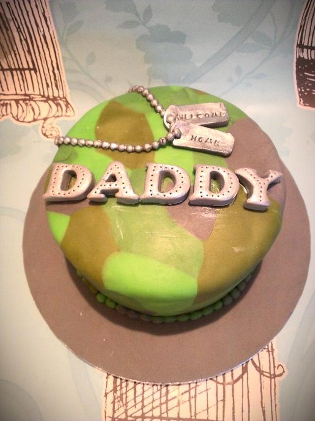 Welcome Home Daddy Decorated Cake By Cakes Galore At 24 Cakesdecor - Welcome Home Decorating Ideas Military